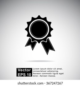 Award sign icon, vector illustration. Flat design style 