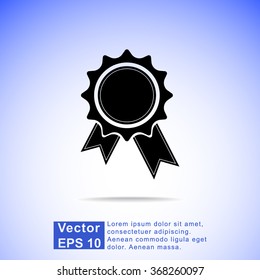 Award sign icon, vector illustration. Flat design style 