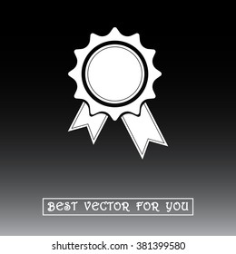 Award sign icon, vector illustration. Flat design style 