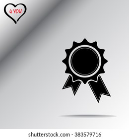 Award sign icon, vector illustration. Flat design style 
