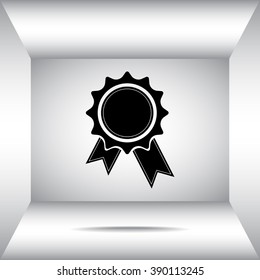 Award sign icon, vector illustration. Flat design style 