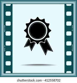 Award sign icon, vector illustration. Flat design style 