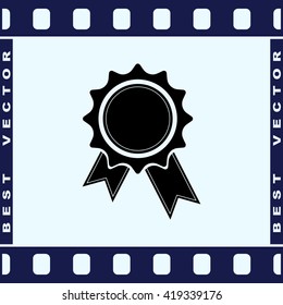 Award sign icon, vector illustration. Flat design style 