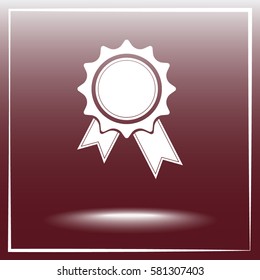 Award sign icon, vector illustration. Flat design style 