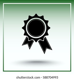 Award sign icon, vector illustration. Flat design style 