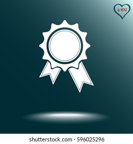 Award sign icon, vector illustration. Flat design style 