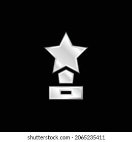 Award silver plated metallic icon