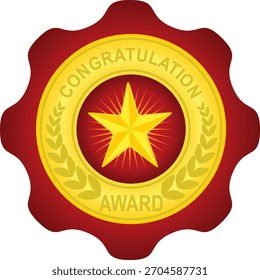 Plantilla de sello de premio. Ilustración vectorial