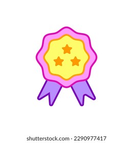 Award star icon. Reward and rosette icon vector modern illustration isolated on white