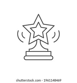 Award star line outline icon