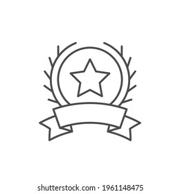 Award star line outline icon