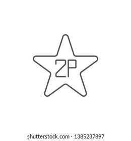 Award, star, two, point vector icon. Element of simple icon for websites, web design, mobile app, info graphics. Thick line icon for website design and development