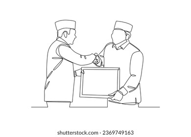 Award of state officials. Official meeting, interview, communication with journalists, mass media. Person giving comments, speaking to reporters with microphones. Flat vector illustration