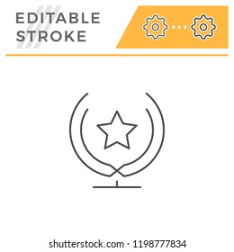 Award statue line icon