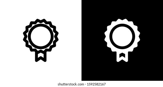 Award Sticker Ribbon Icon Set Logo