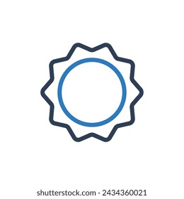 Award Symbol, Badge Icon, Medal, Label vector Line Icon isolated on white background