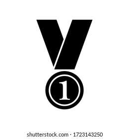 award symbol icon. winner medal icon symbol vector on white background. eps10 editable