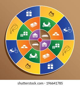 award symbol on target, success concept
