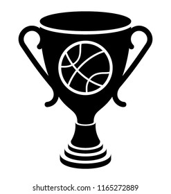 An award for team on success representing basketball trophy