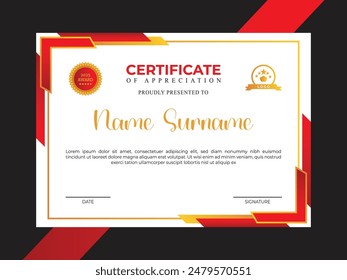 award template and creative certificate design.