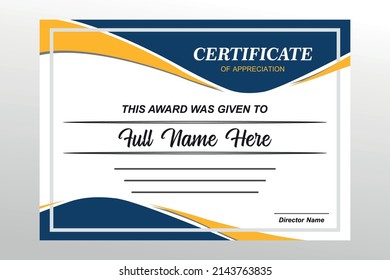 award templates or certificates with vector concepts suitable for company symbols and others