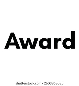 Award text for T-shirt and other use on white background.