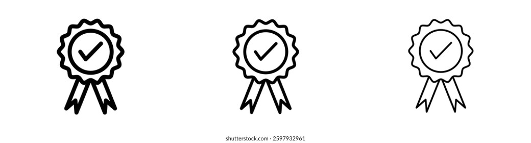 Award thin line vector icon set.