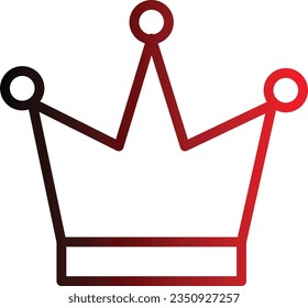 Icono de línea de gradiente de recorte de trofeo de premio