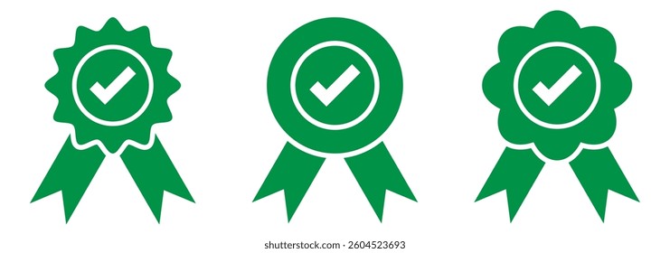 Award and Trophy cup icon set. Winning icons collection. Award symbols collection. Trophy Cup and Winner Medal silhouette Vector. approval icon, check mark, quality mark symbol. Rosette Stamp Icon. 