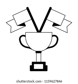 award trophy flags win