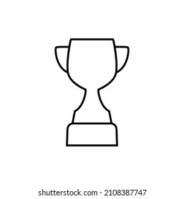 icono de trofeo de premio en icono de estilo de línea negra, estilo aislado en fondo blanco