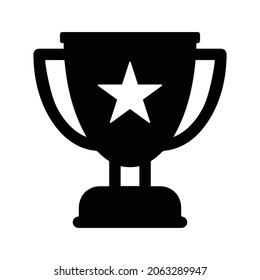 award, trophy icon. Black vector EPS.