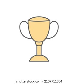 award trophy icon in color icon, isolated on white background 