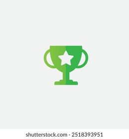 Award trophy icon flat vector design