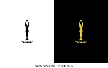 Award-Trophäe-Symbol-Logo, Vektorillustration-Design