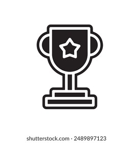 Award Trophy Icon Vector art design