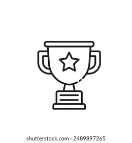 Award Trophy Icon Vector art design