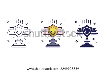 Award trophy icon vector illustration
