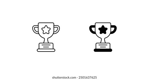 award trophy icon with white background vector stock illustration