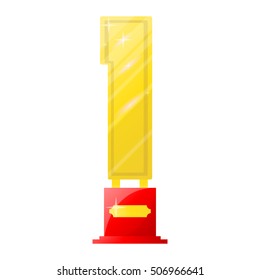Icono de premio para ganadores en competencias. estilo plano. Ilustración aislada