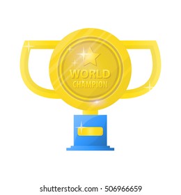 Award  trophy icon  for winners in competitions. flat style. Isolated  illustration