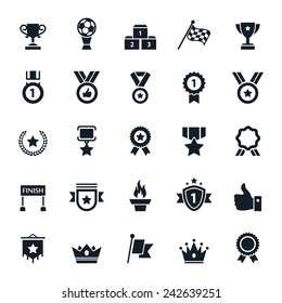 Award and Trophy icons Vector illustration