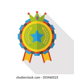 award trophy medal flat icon