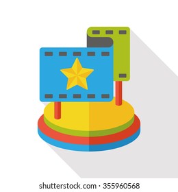 award trophy medal flat icon