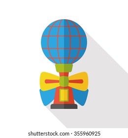 award trophy medal flat icon