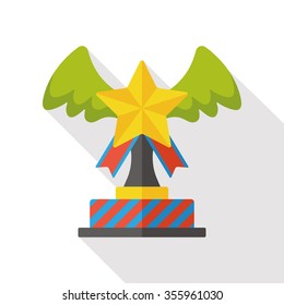 award trophy medal flat icon
