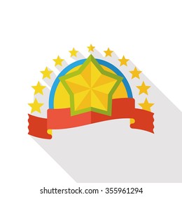 award trophy medal flat icon