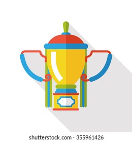 award trophy medal flat icon