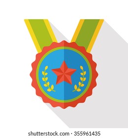 award trophy medal flat icon