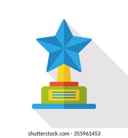 award trophy medal flat icon